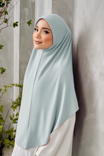 (AS-IS) SERA Slip On Hijab in Soft Blue